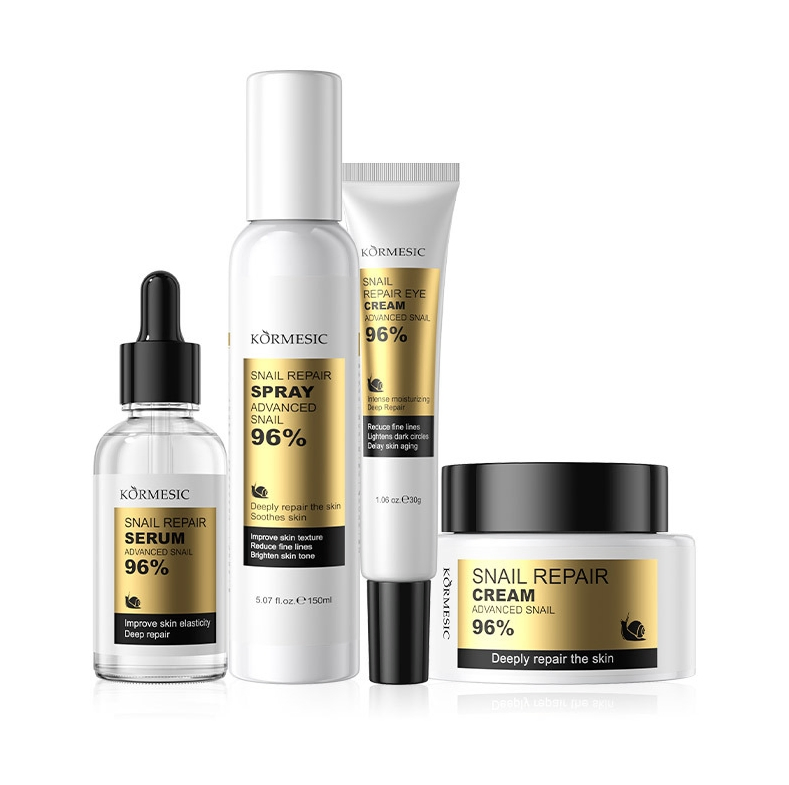 Online Wholesale and Retail Snail Mucin Skincare 4PCS Set Anti-Wrinkle Firming Repairing Nourishing Hyaluronic Acid Snail Collagen Face Skin Care Set