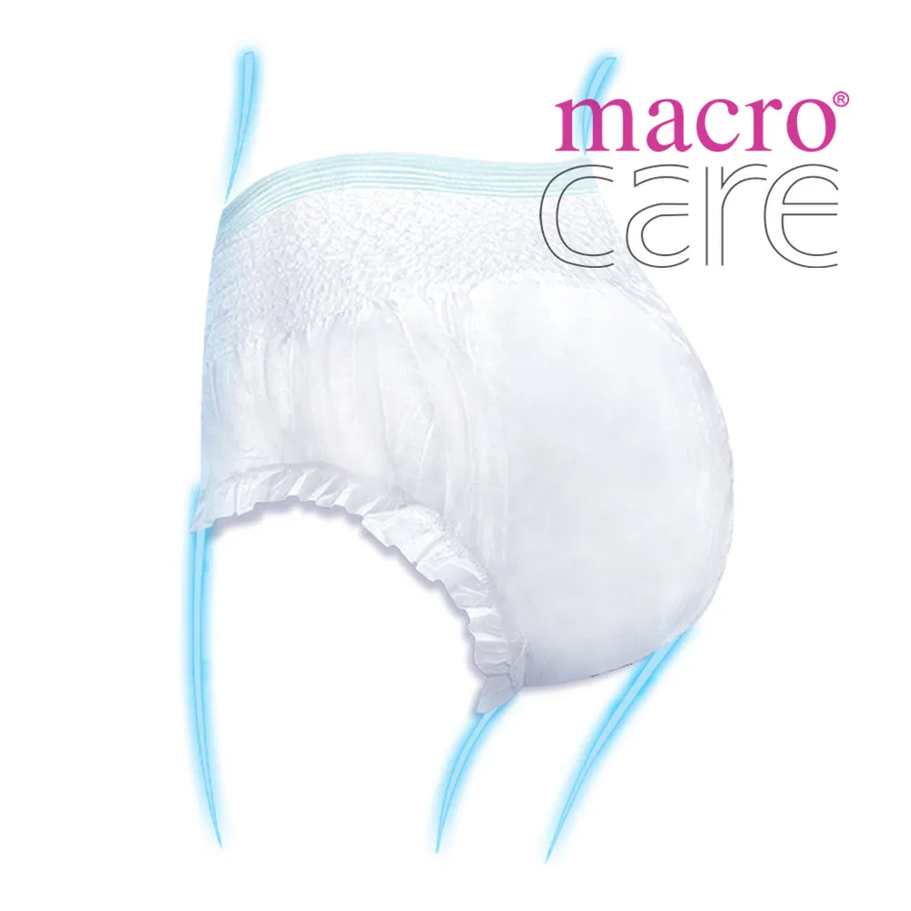 Macrocare Wholesale Adult Diaper Pants Menstrual Sanitary Panties, Disposable Absorbent Underwear for Women Period Adult Diapers Disposable