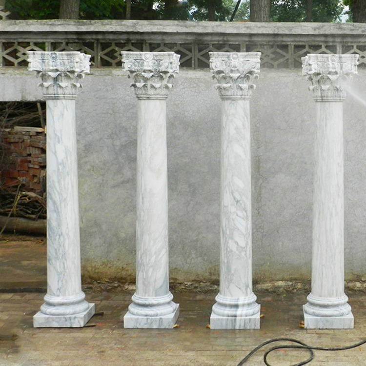 Hand Carved Home Decoration Roman Marble Column