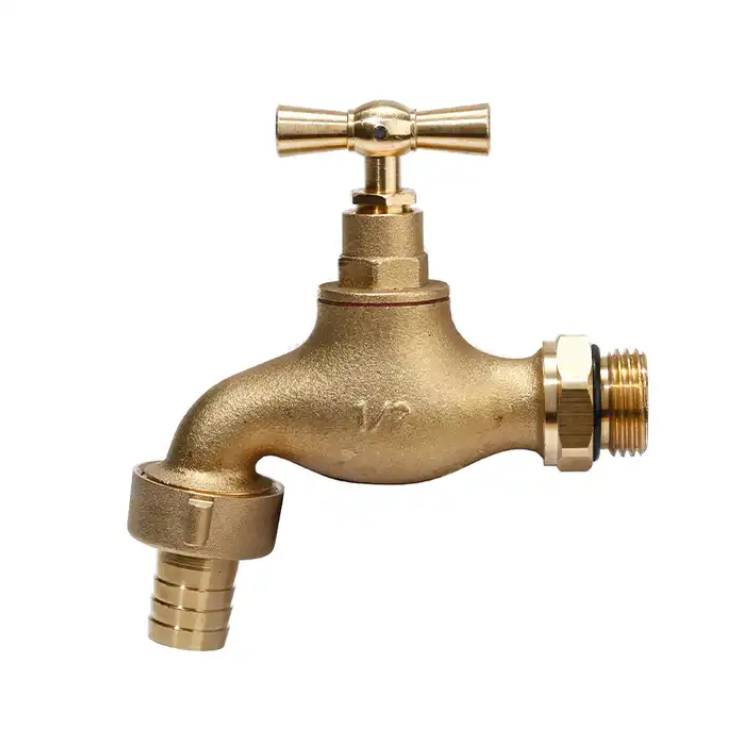 Garden Brass Bib Tap Sand Casting Bib Tap Copper Water Valve 1/2"