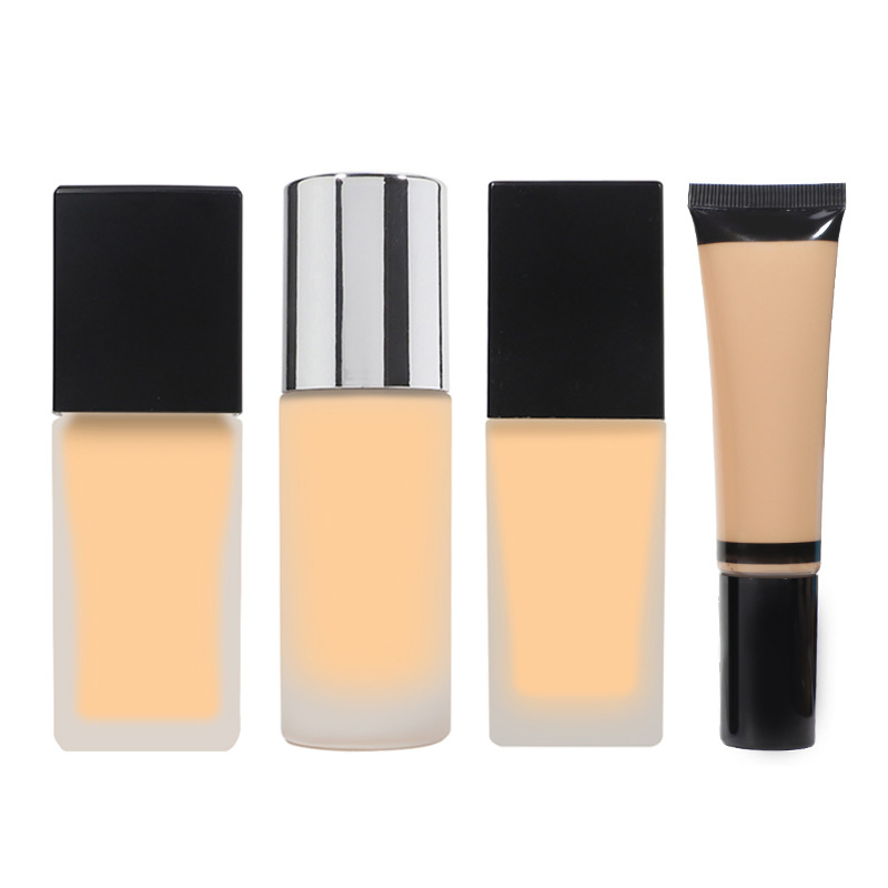 Multi-Color Unlabeled Concealer Customized Glass Bottle Oil Control Isolation Foundation