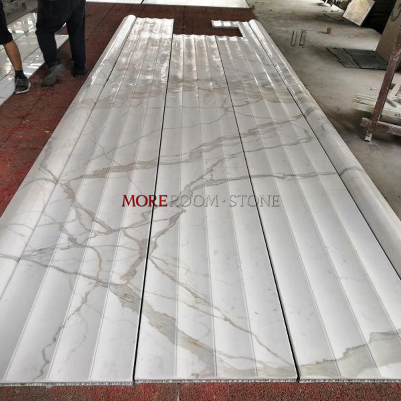 Lightweight Natural Stone Calacatta Gold Marble Composite Aluminum Honeycomb Panel for Wall Tile
