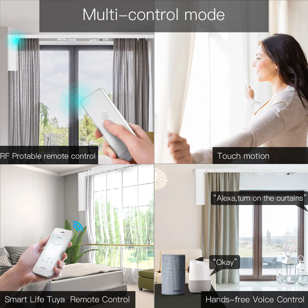 SLS Smart Curtain Track System RF Remote Control Motorized Curtain Track