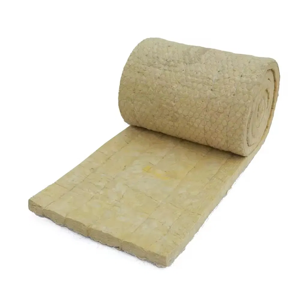 Metal-Meshed Rock Wool Blanket Fireproof Material for Air Condition Pipe