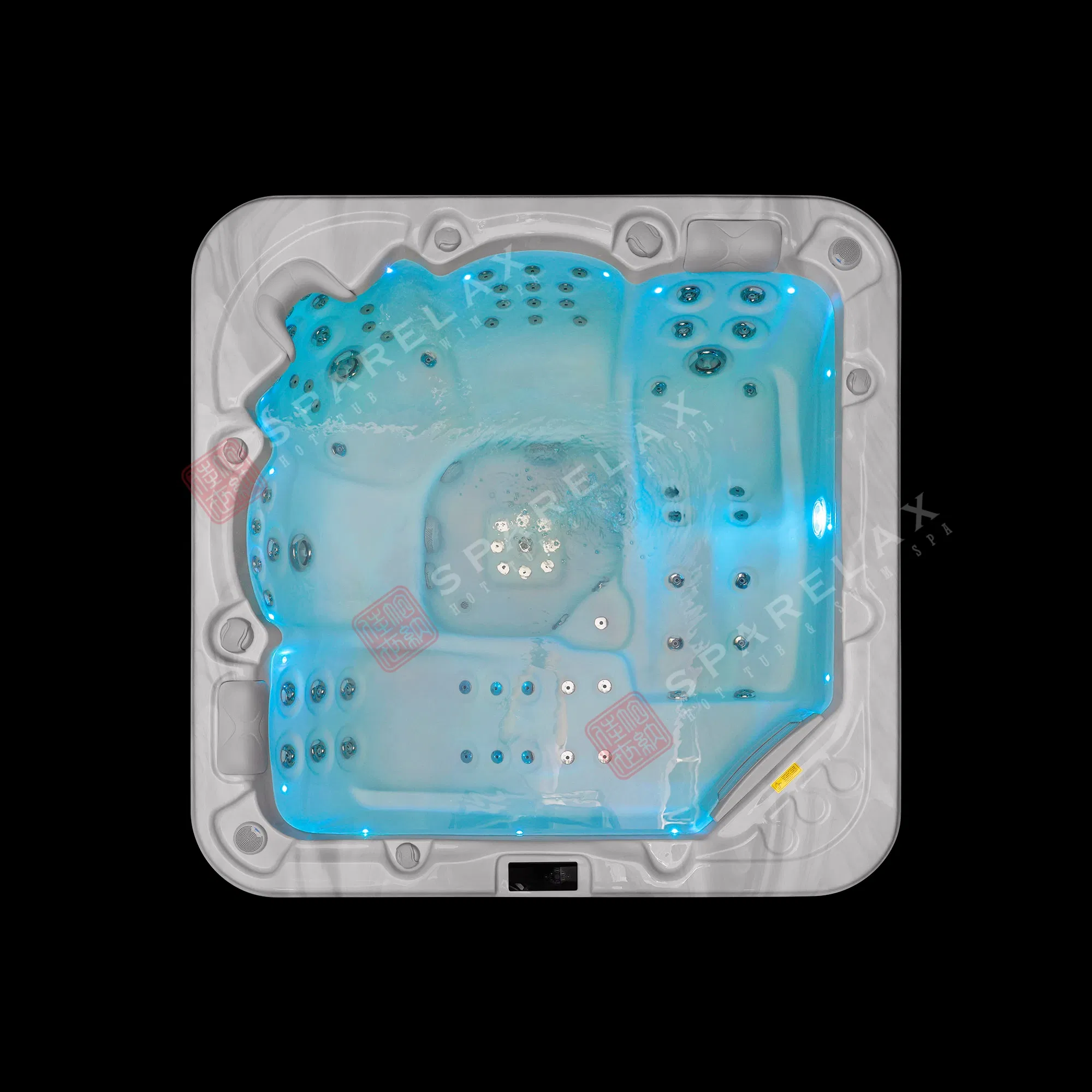 Уличный СПА-бассейн для 5 человек с 2 лежаками