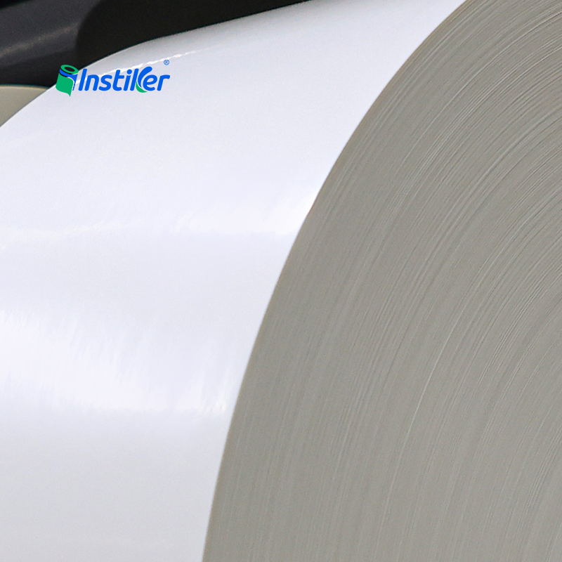 Reliable Glossy White PE Film Sticker Labels Rolls for Easy Application