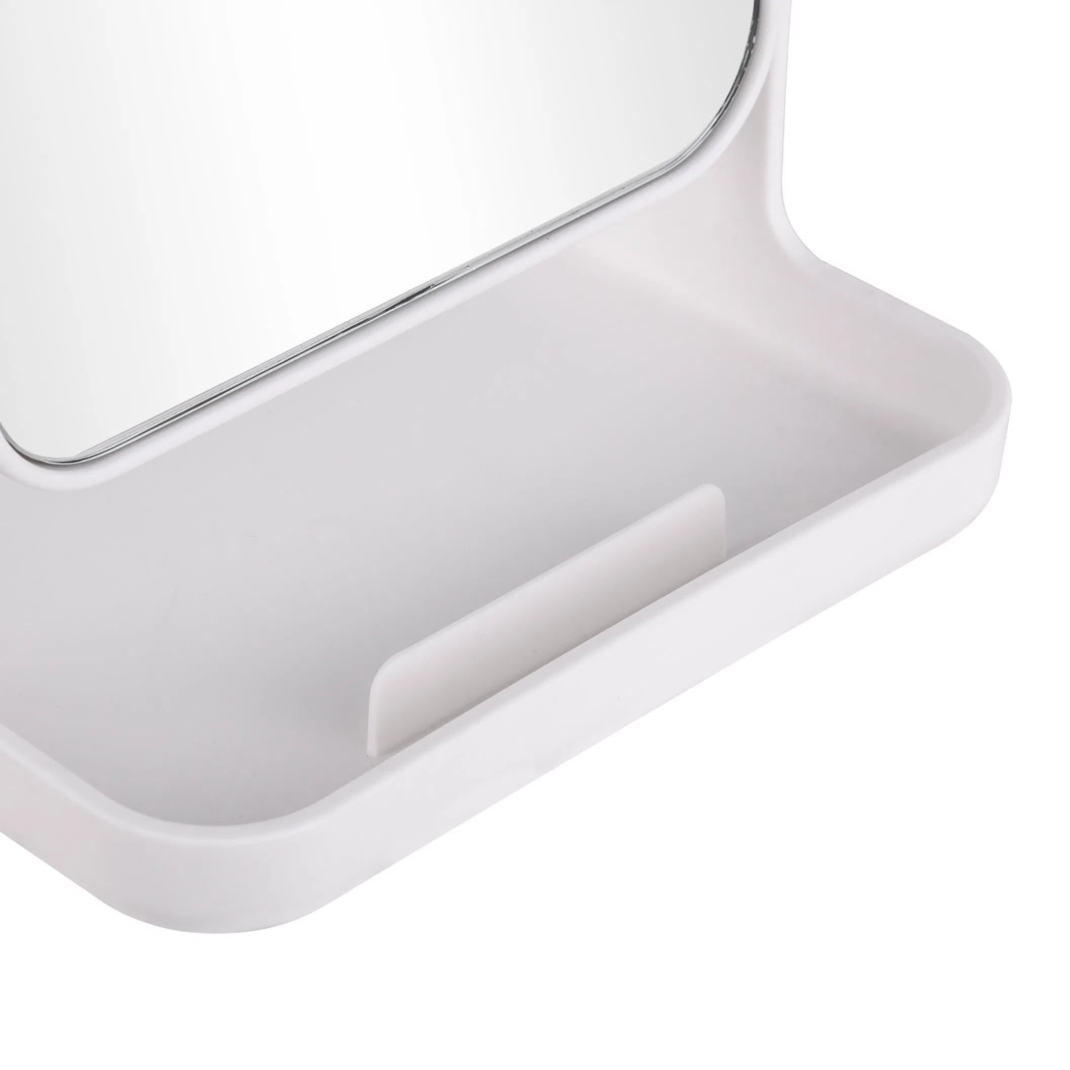 Hot Product 1X5X Magnifying Frame Girls Soft Rubber Touch Rectangular Shape Makeup Cosmetic Desktop Table Mirror