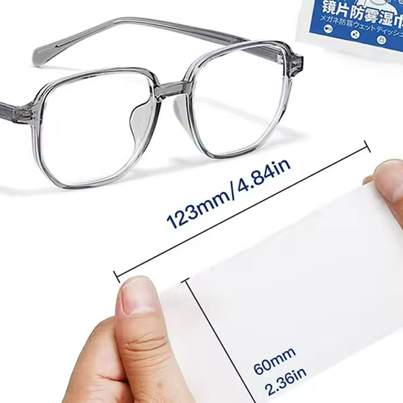 Antifog Eyeglasses Lens Clean Wet Wipes Disposable Anti Fog Misting Wet Tissue Glasses Lens Clean