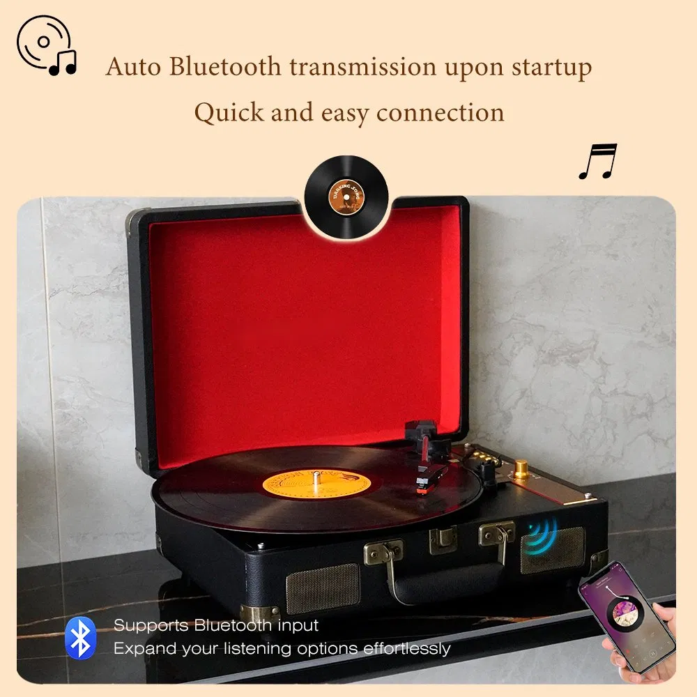 Портативный Bluetooth-проигрыватель виниловых пластинок TR-103