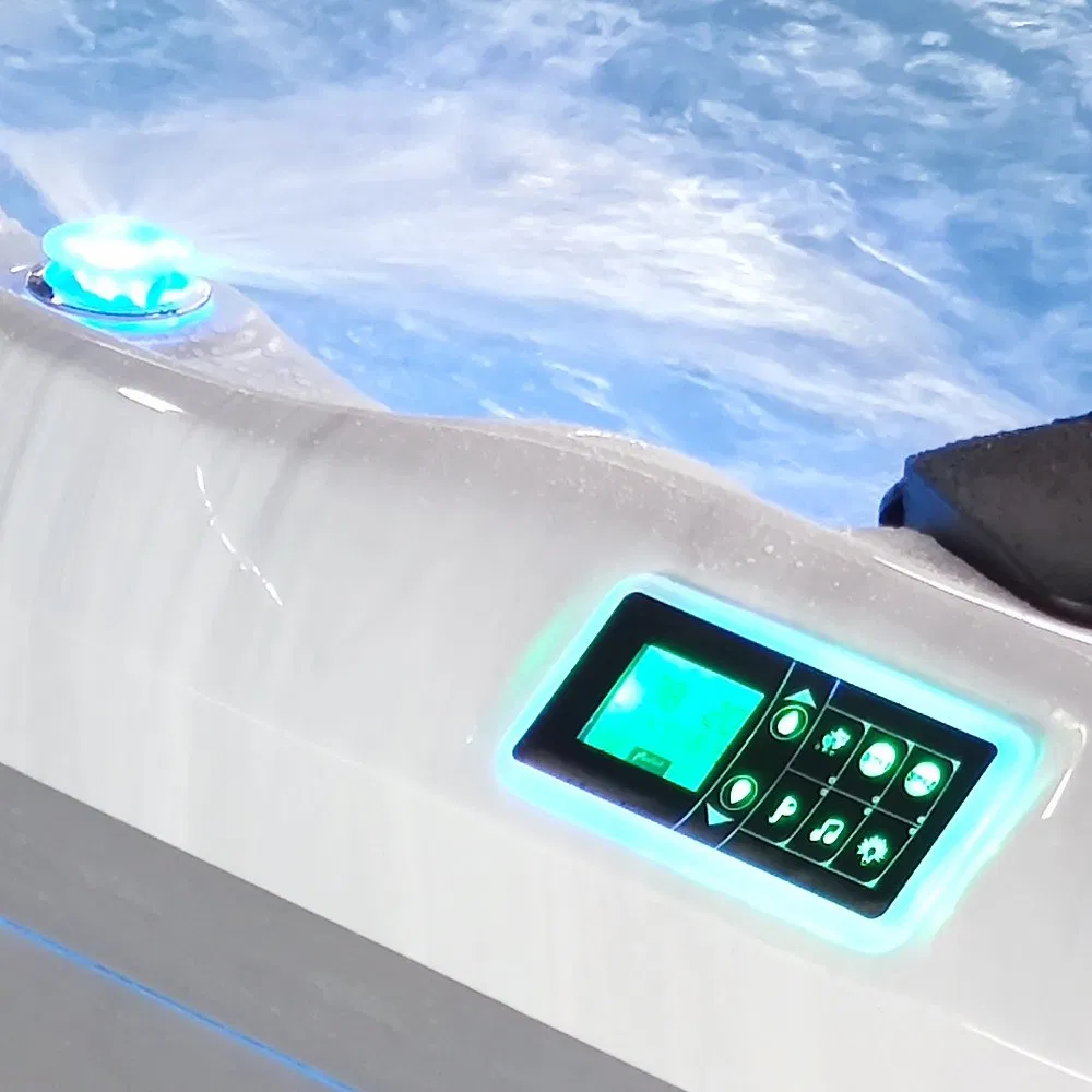 Freestanding Outdoor SPA Whirlpool Hydro Massage Hot Tub with LED Lights and Speaker