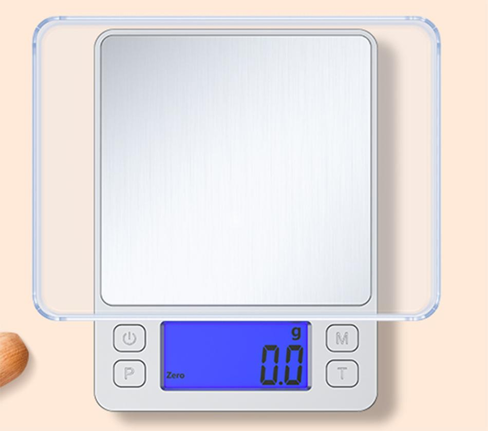 Food Kitchen Scale with 2 Trays