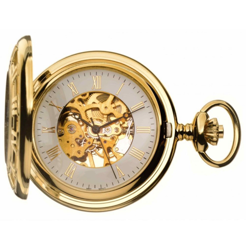 Custom Fashion Vintage Hand-Wind Mechanical Pocket Watch with Chain
