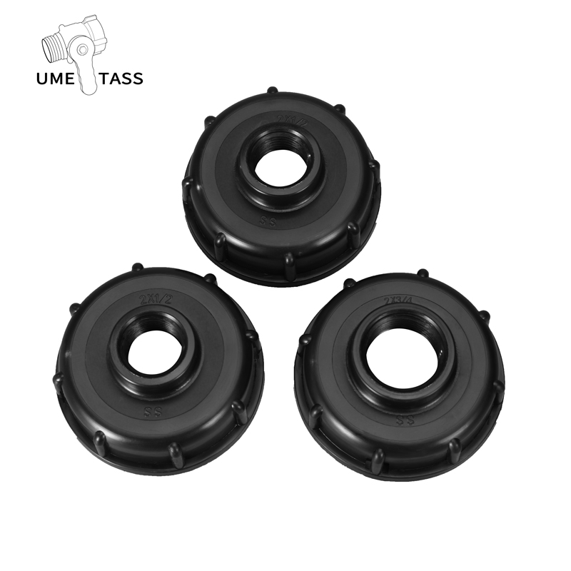 Durable Black Garden Hose Drain Adapter Cap, IBC Tote Fittings, Plastic