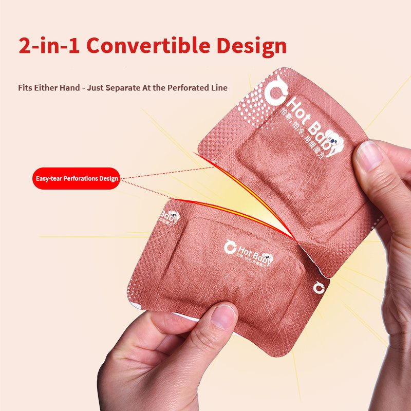2-in-1 Splittable Heating Pad - Wearable Hand/Foot/Knee Warmer, Magic Cube Instant Heat Pain Relief Patch Pack, 6-Hour Thermal Therapy for Joints & Muscle