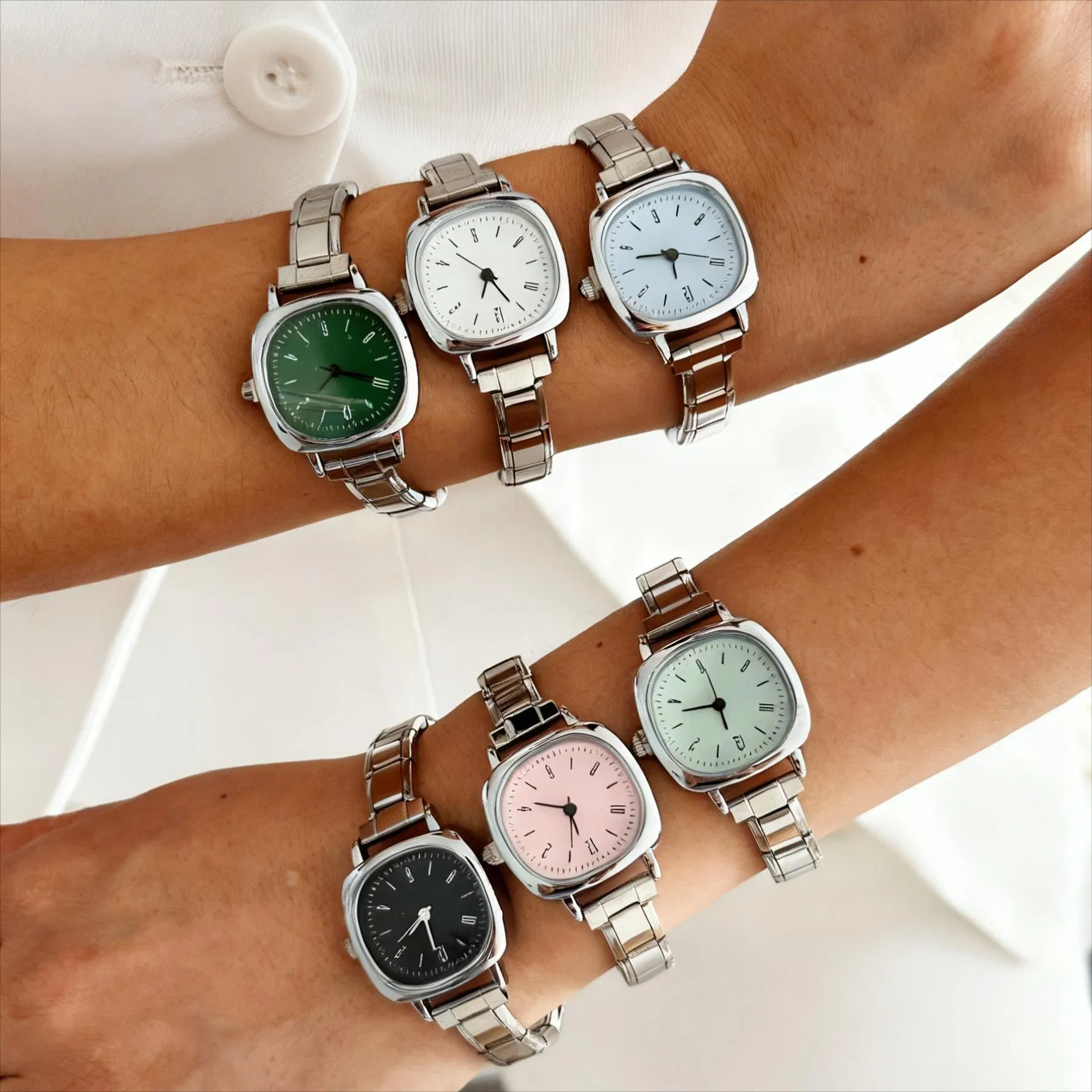 DIY Italian Charms Bracelet Watch Women's Fashion Leisure Student Quartz Watch