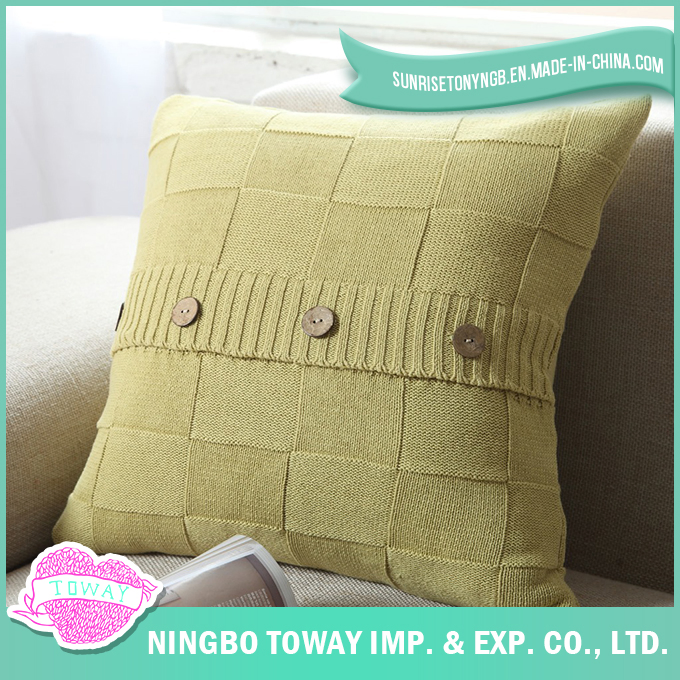 Custom Throw Pillow Case Blank Watercolor Knitted Cushion Cover