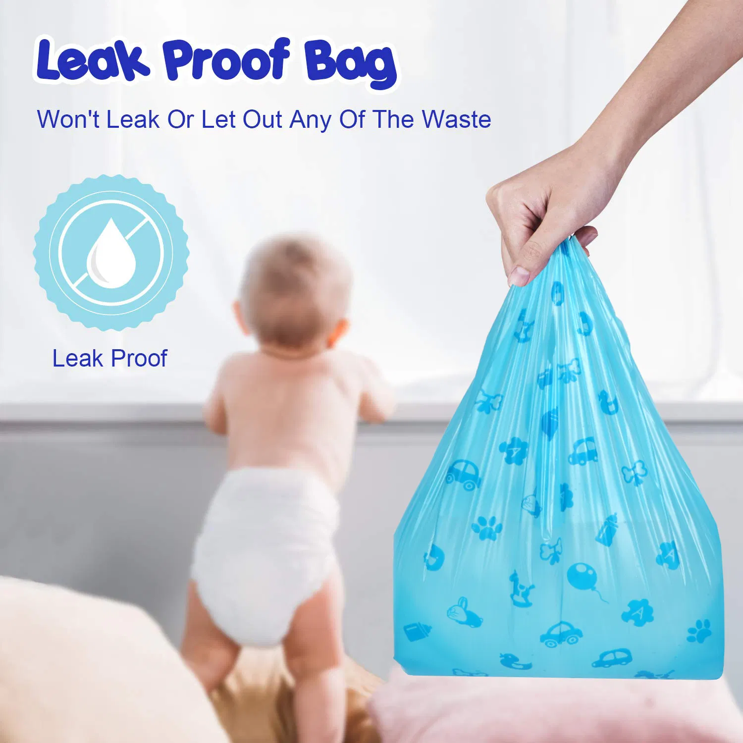 Wholesale BPA Free Custom Waterproof Leakproof Pet Doggy Dog Poop Garbage Plastic Bag Trash Bags on Roll for Dogs