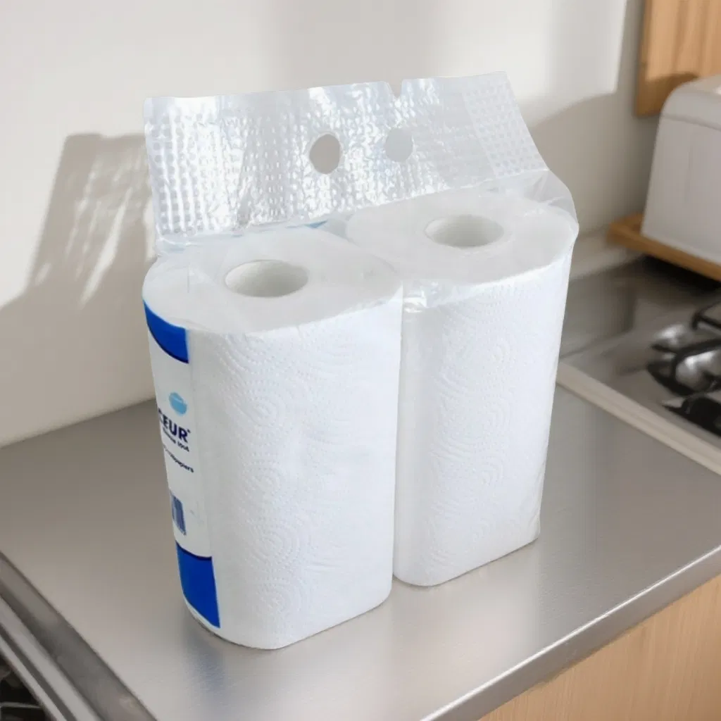 Premium Eco-Friendly Kitchen Tissue Paper Roll Virgin Wood Pulp Kitchen Towel Paper