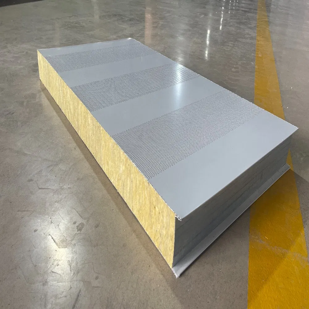 Rock Wool Sandwich Insulation Panel Wall/House Dual-Use a-Level Fireproof 100mm Sound Insulation Preferred