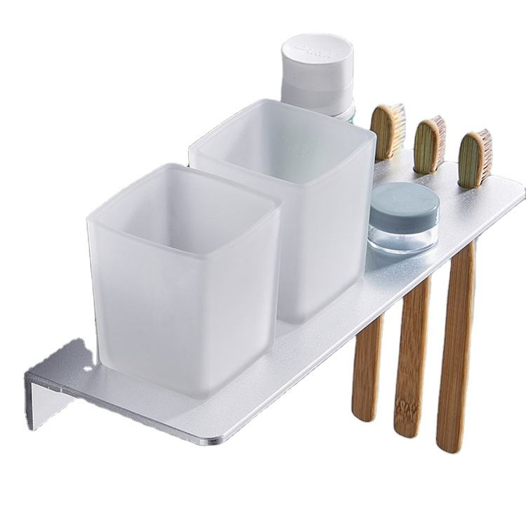 Toilet Accessories Space Aluminum Bathroom Tooth Brush Dispenser Holder