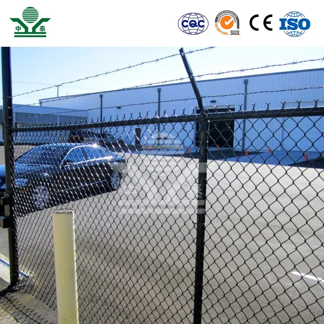 Zhongtai Commercial Chain Link Fence China Manufacturing Green PVC. Coated Stadium Chain Link Fence 50mm X 50mm 3 FT Stadium Chain Link Fence