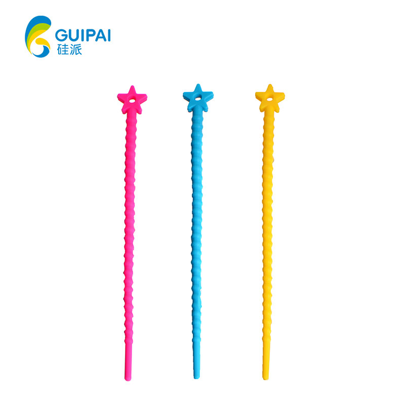 Convenient Colorful Silicone Reusable Wire Cable Ties