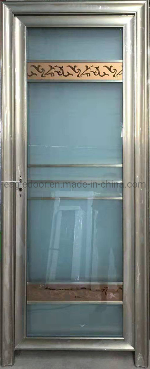 Home Use Waterproof Aluminum Frame Glass Swing Door Customized (EA-2102)