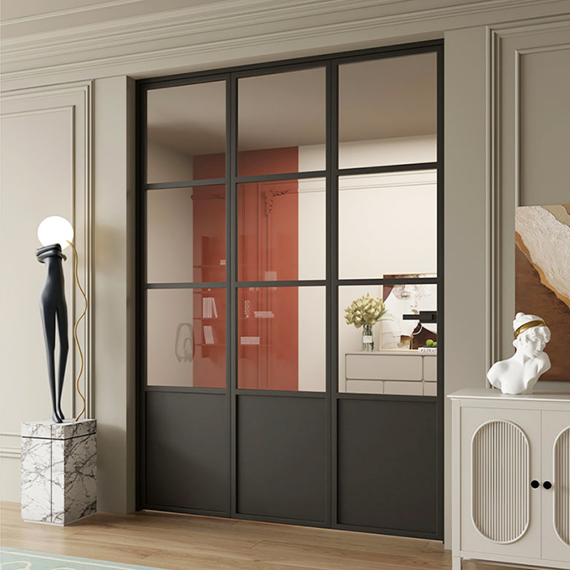 Customized Size ISO Approved Win-Star Entrance Aluminium Sliding Bifold Aluminum Glass Door Hot Sale