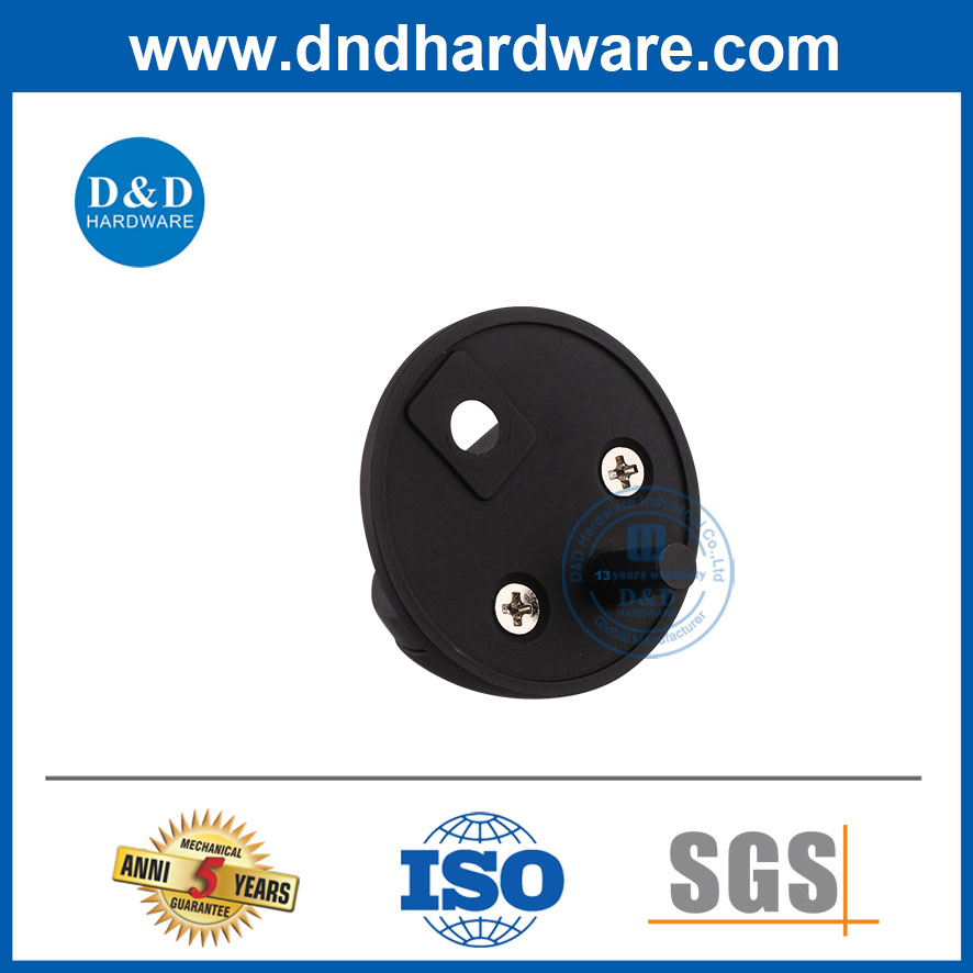 Zinc Alloy Matte Black Floor Mounted Type Door Stop Stopper