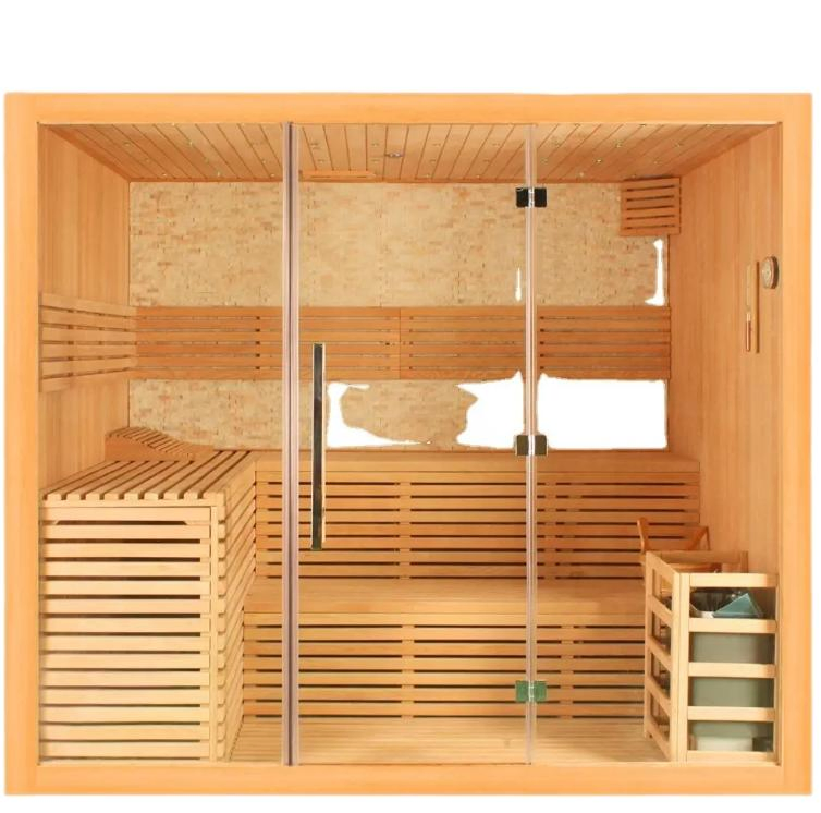 Canadian Hemlock 4 Person Modern Home Sauna Outdoor Sauna