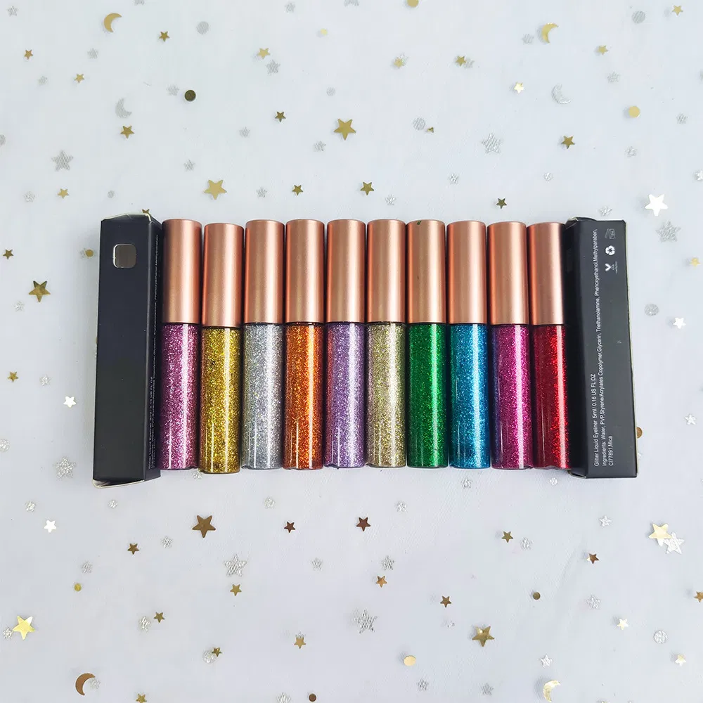 Waterproof 10 Color Private Label Glitter Liquid Eyeliner Gel Supplier