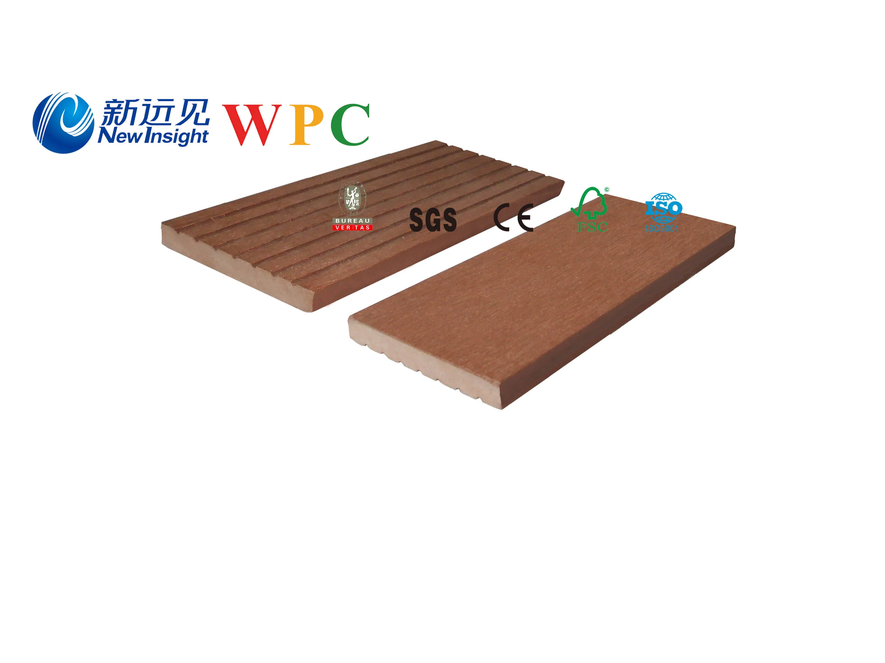 Водостойкая WPC-панель LHMA009A, вишня, 80x9 мм