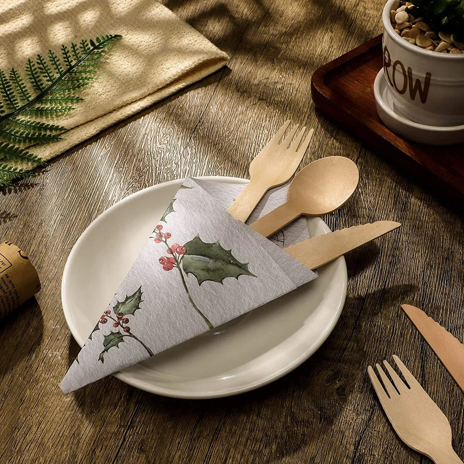 Wholesale Reusable Compostable Disposable Bamboo or Wooden (wood) Spoon/Knife (knives) / Fork/Set Cutlery