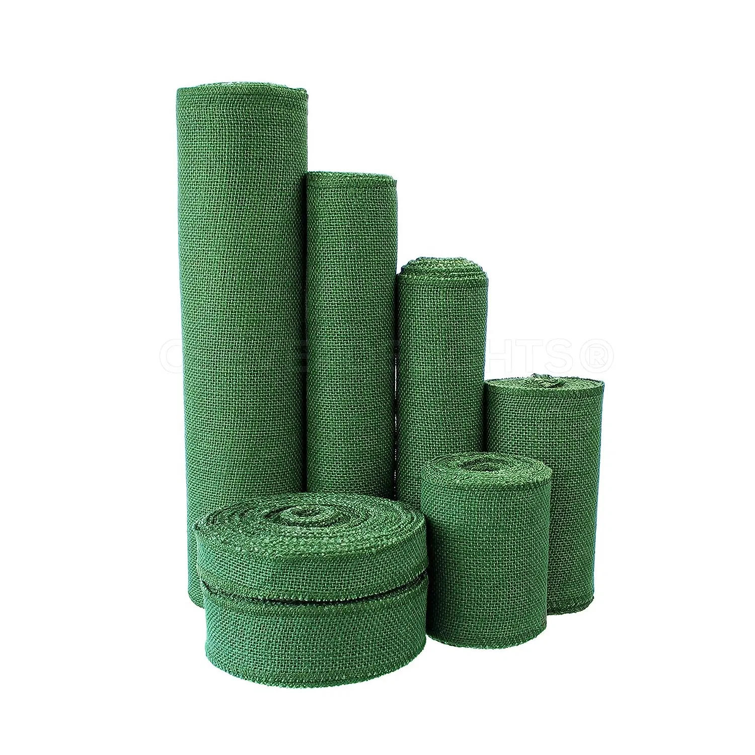 12inch Green Burlap Roll Jute Burlap Fabric Table Runner Finished Edges