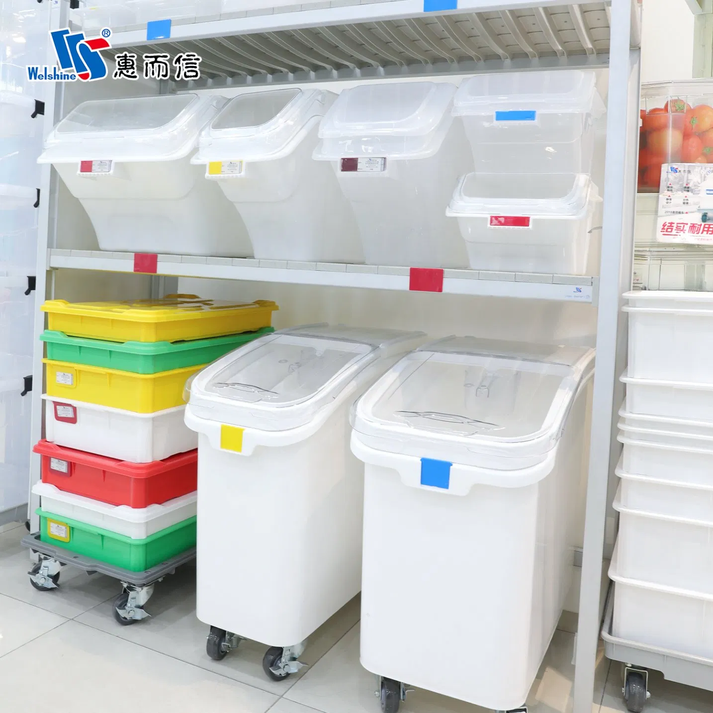 Commercial Kitchen Large Capacity Food Storage Container Plastic Ingredient Bin