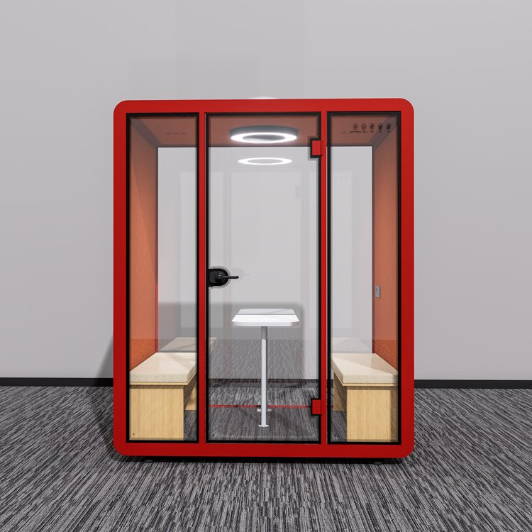 Student-Friendly Soundproof Discussion Room with Fresh Air Systems and Lighting for School Activity Zone