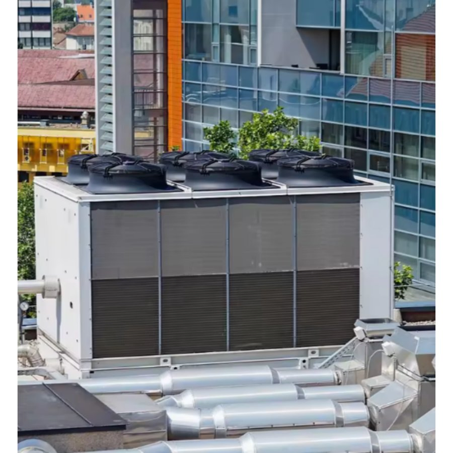 Integrated Roof Air Conditioning Solution: No Cooling Tower or Dedicated Machine Room Required