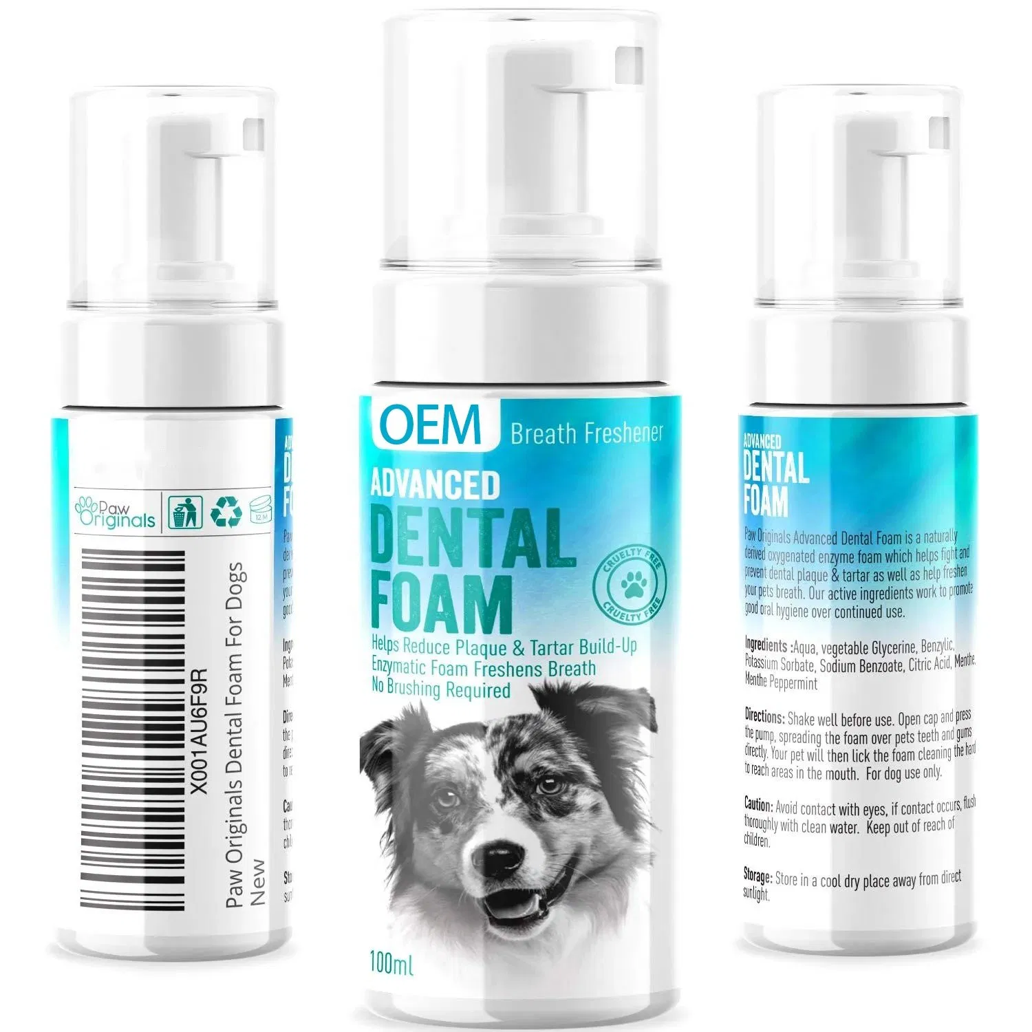 Dental Care Mint Flavor Oral Cleaning Bad Breath Foam Pet Toothpaste