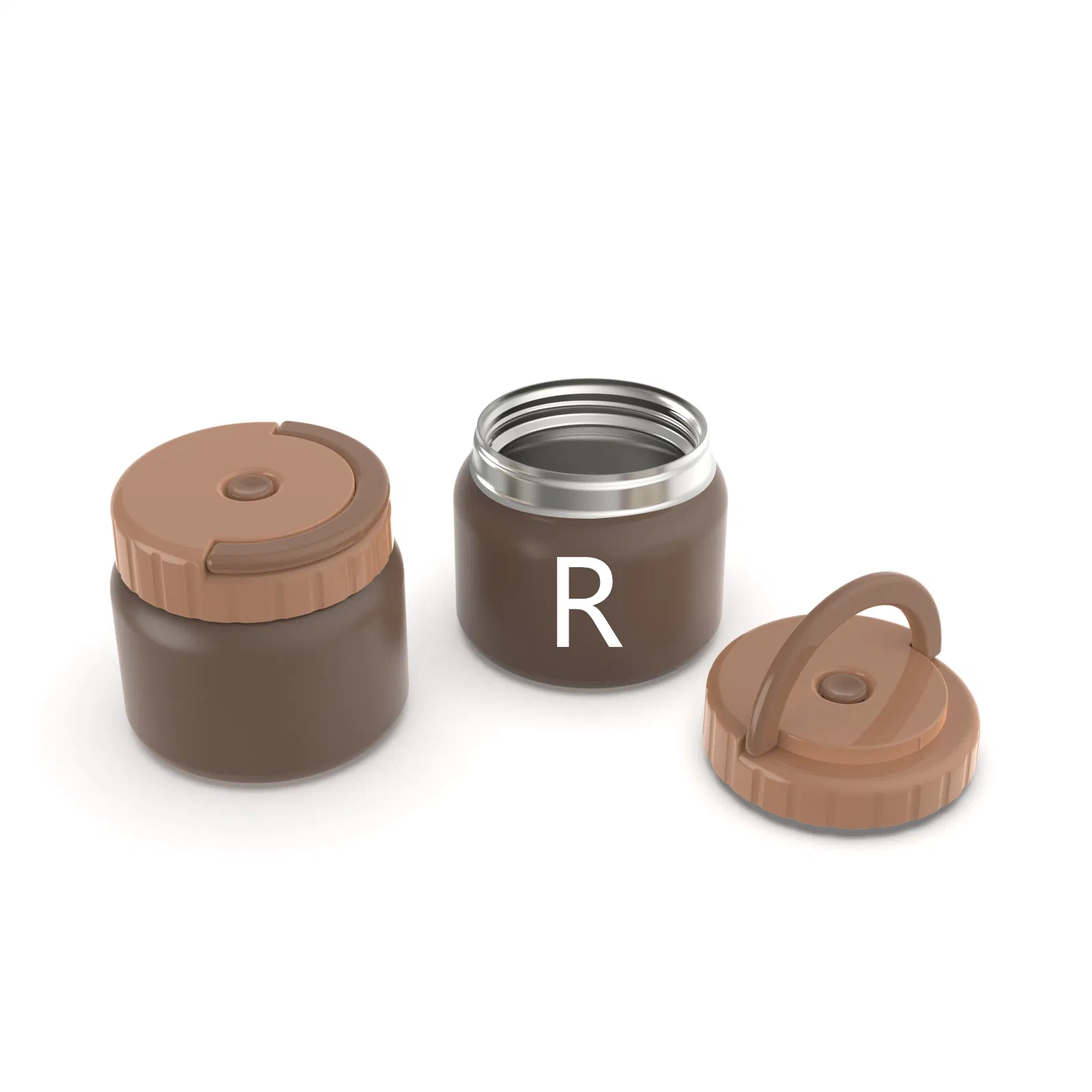 Aohea Obm ODM Stainless Steel Snack Jar for Kids 6 Oz Leak Proof Small Food Storage Container with Silicone Lid 304 Metal Toddler Lunch Box for Daycare S