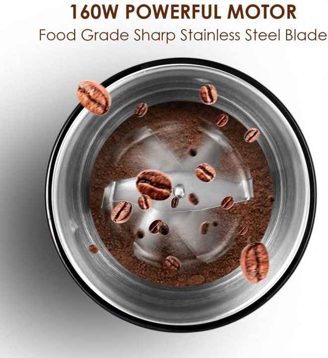 Home Appliances Electric Stainless Steel Coffee Grinder 160W