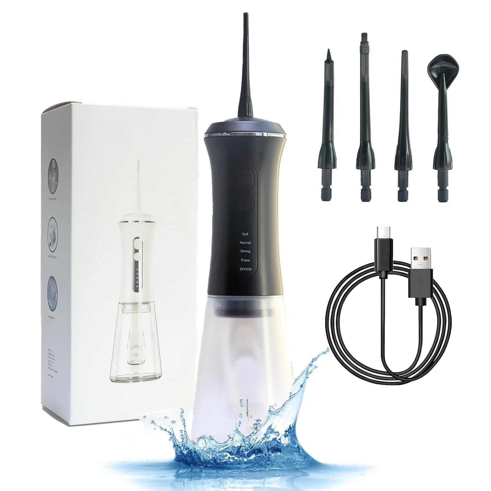 Ipx7 Waterproof Water Flosser with 350ml Large Detachable Water Tank