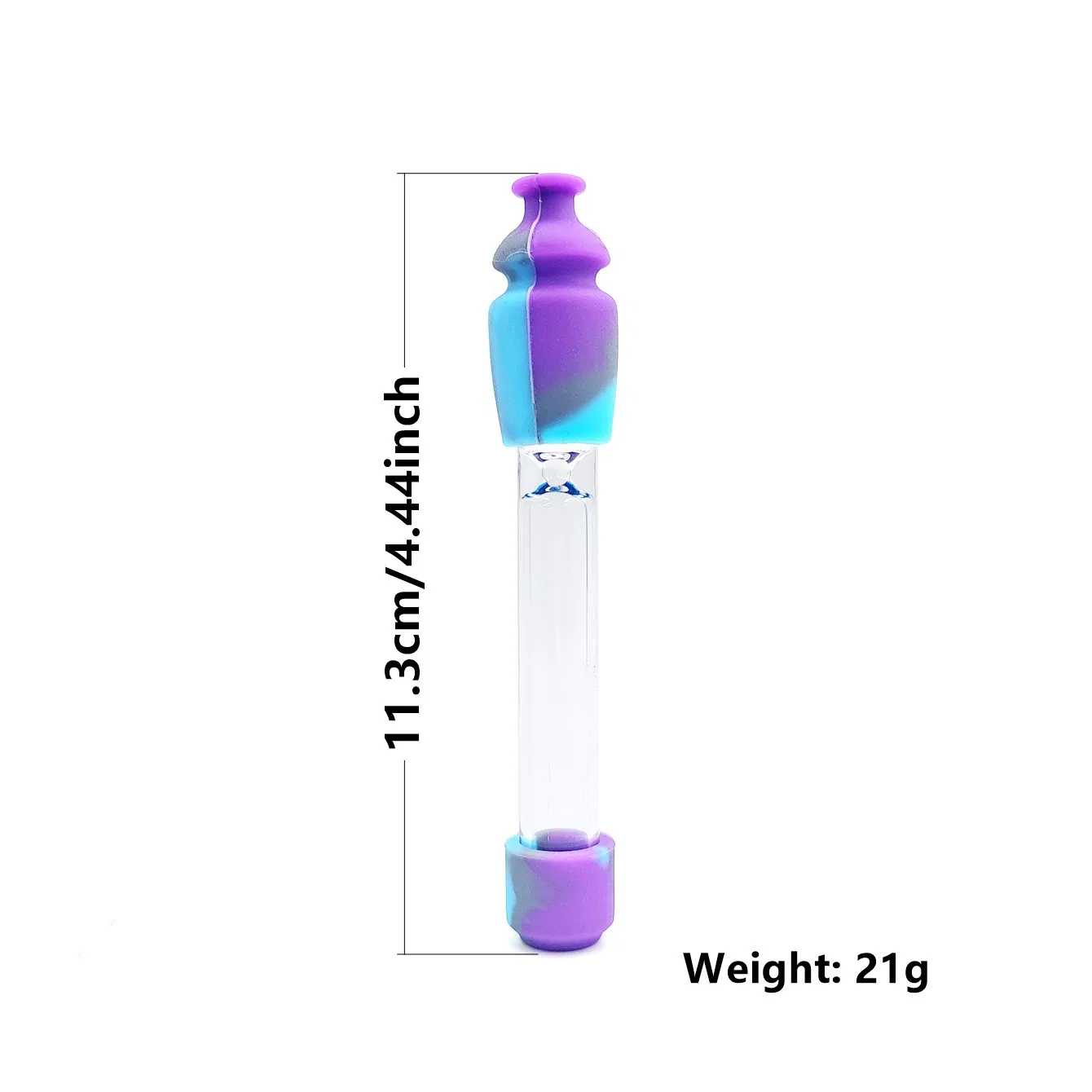 Smoking Accessoies New Silicone Pipe 21g 11.3cm Glass Silicone Pipe Horn Pipe Silicone Hand Pipe