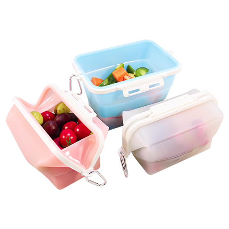Kitchen Accessories Silicon Manufacturer Large Reusable Freezer Safe Collapsible Silicone Food Storage Bag