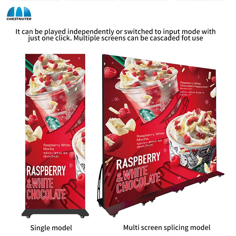P2.5 Full Color Movable Indoor HD LED Poster Screen Foldable LED Poster Display for Portable Advertising