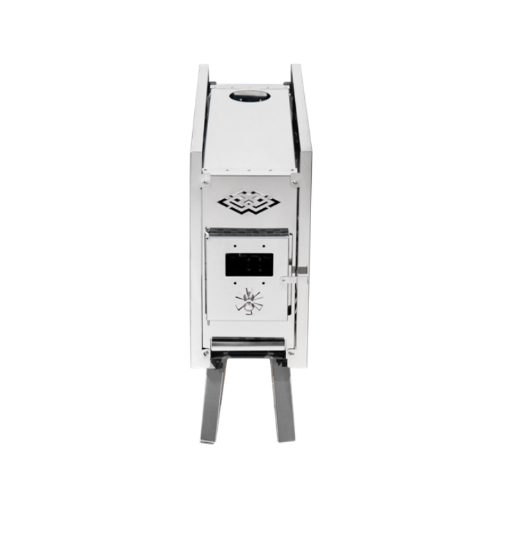 Smokeless Charcoal Beautiful and Easy to Disassemble Outdoor Heating Camping Firewood Sauna Stove Long Tube Tent Firewood Stove