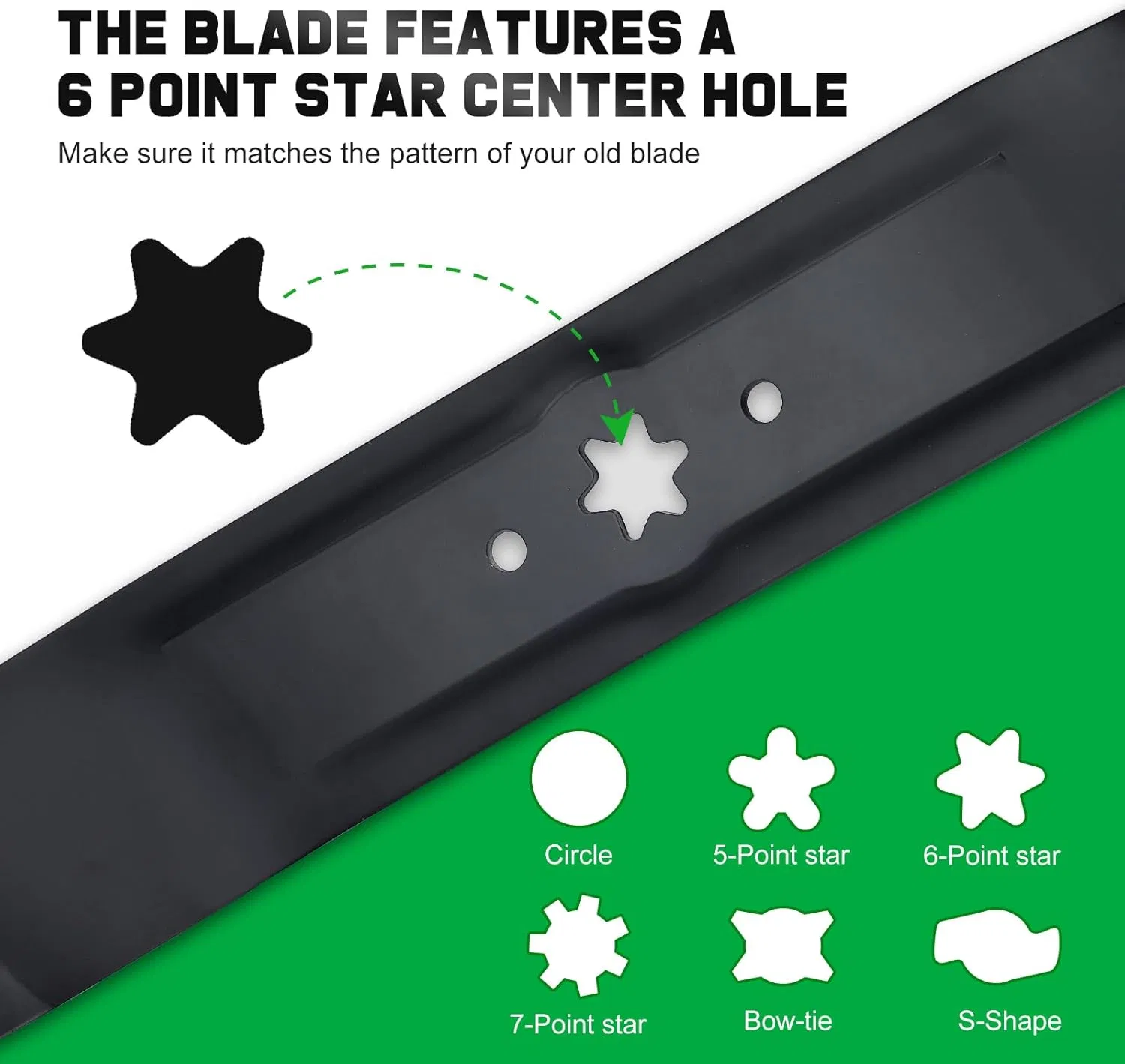 42 Inch Mulching Blades for Cub Cadet Mtd Troy Bilt Bronco 42" Deck Replace 942-0616A 742-0616A 742-0616 942-0616 742-04126 6 Point Star