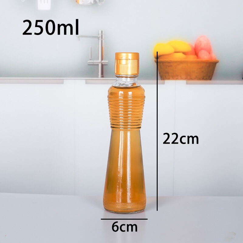 Ccustomized Glass Kitchen Sesame Oil Bottle 100ml 150ml 200ml 250ml 300ml 400ml
