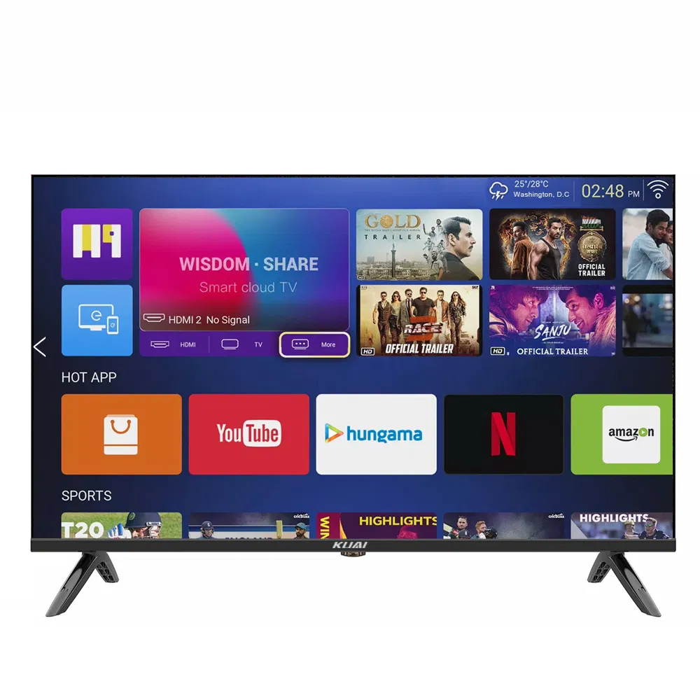 China TV Manufacturer Custom 24 32 43 55 65 70 75 85 100 Inch Flat Screen LCD LED TV Smart Android TV Television