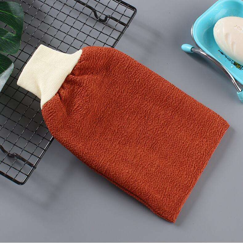 Manufacturers Custom Produce Viscose Exfoliating Glove Wholesale Turkish Exfoliating Body Scrub Glove Moroccan Bath Gloves