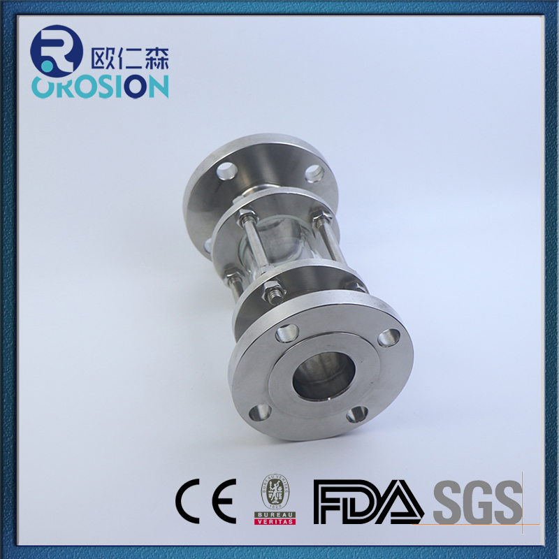 High-Quality Sanitary Stainless Steel Flange Sight Glass for Industrial Use